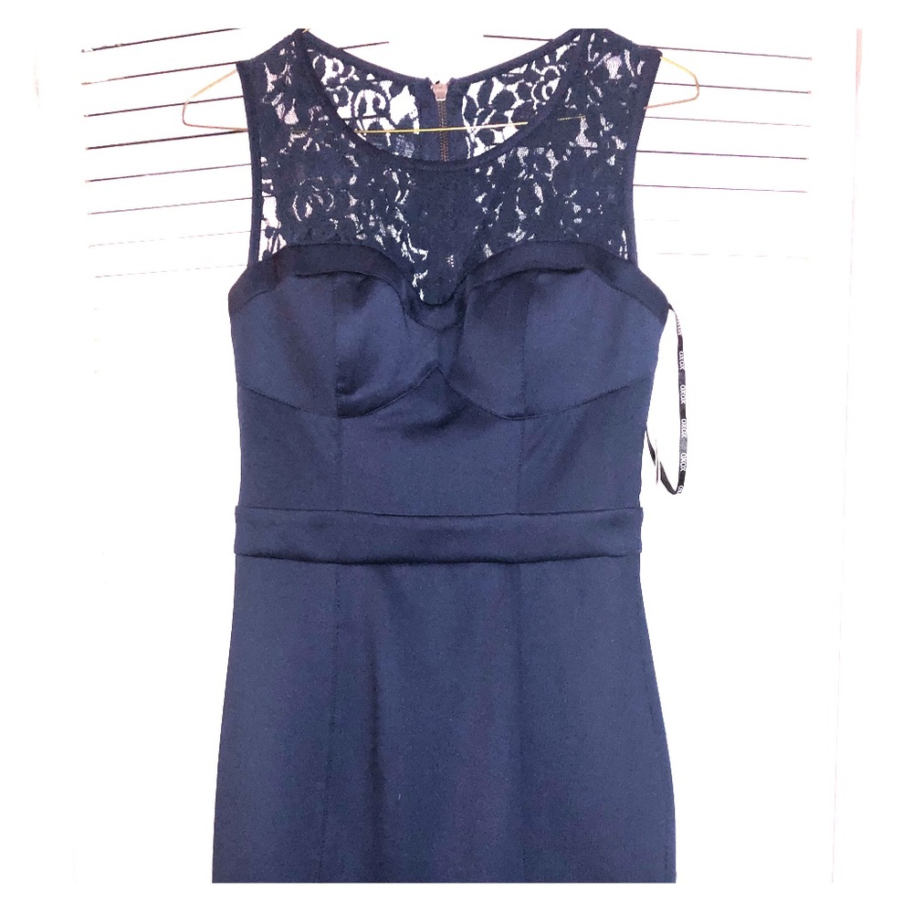Navy Blue bodycon lace dress